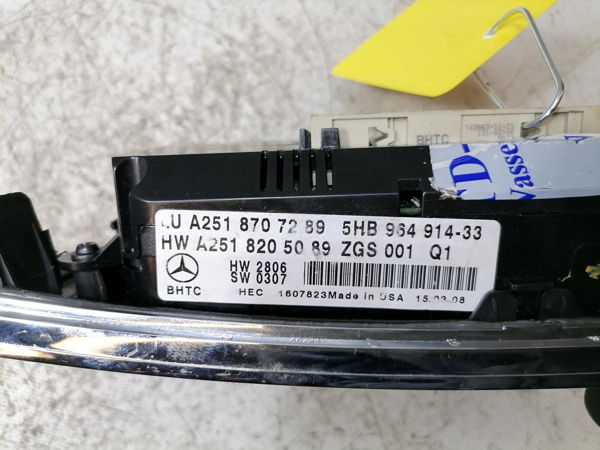 Mercedes R Klasse 251 original Heizungsregulierung Klimabedienteil Bj.2006